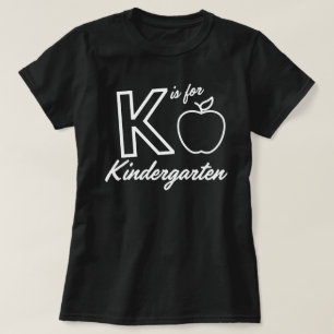 T-shirt K est pour le jardin d'enfants, Enseignant de jard