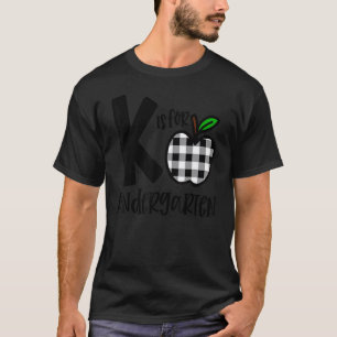 T-shirt K est pour l'enseignant de maternelle Léopard Buff