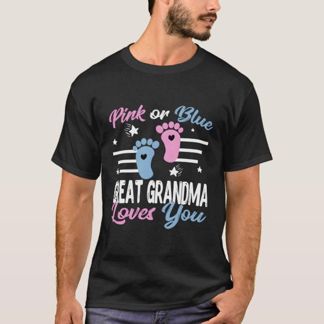 T-shirt K Ou Bleu Grand Grand-Mère Vous Aime (Devant)