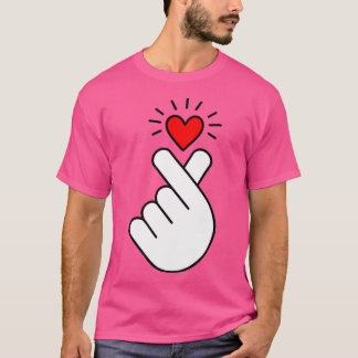 T-shirt K Pop Heart K Pop Musik Corée Kpop Symbole Finger