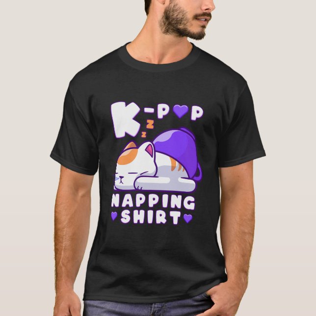 T-shirt K-Pop Music Sleeping Chat K-Pop Napping (Devant)
