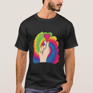 T-shirt K Pop Oppa Musique Pop Coréenne Doigt Il M'aime K-