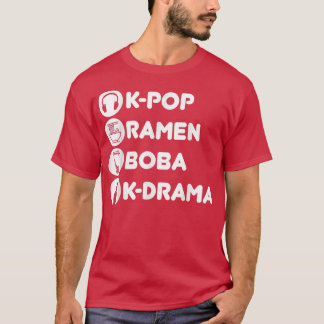 T-shirt K-Pop Ramen Boba K-Drama Korean 