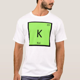 T-shirt K - Symbole de l'élément de tableau périodique de 