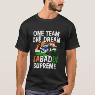 T-shirt Kabaddi Inde Lutte Une Équipe Un Rêve