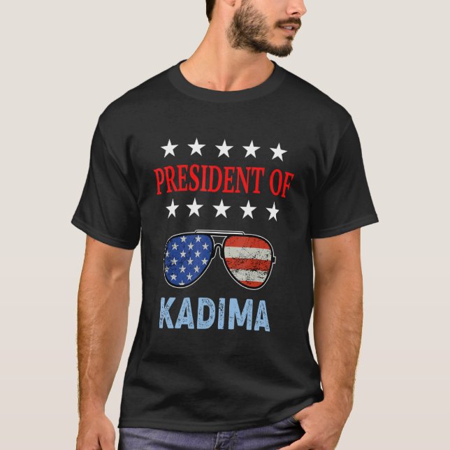 T-shirt Kadima Accessoires Plage Drapeau Usa Dit (Devant)