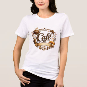 T-Shirt 'Kaffee zuerst. Alles andere kann warten' Tri-Blend Shirt