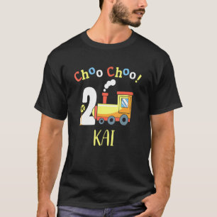 T-shirt Kai Choo Choo Deux Train 2e Anniversaire à 2 ans