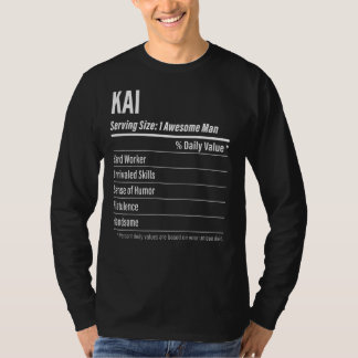T-shirt Kai Taille du service Nutrition Étiquette Calories