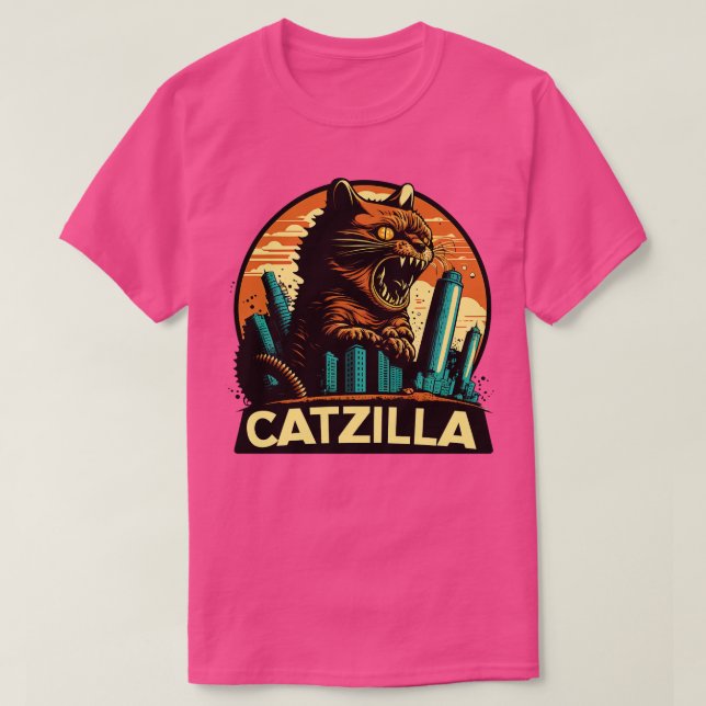 T-shirt Kaiju Chat Monster Catzilla 8 (Design devant)