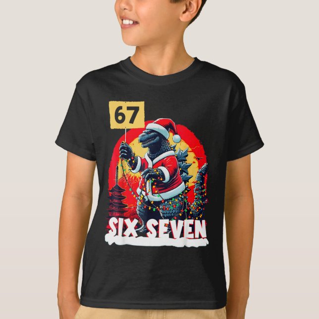 T-shirt Kaiju Christmas 67 Santazilla Japanese Monster Din (Devant)