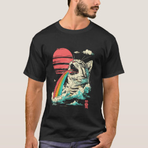 T-shirt Kaiju Monstre Art Japonais Légendaire Rare Chat Pl