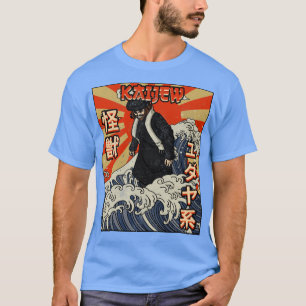 T-shirt Kaiju Rabbi Juif Juif Juif Grand Vague Au Large Ka