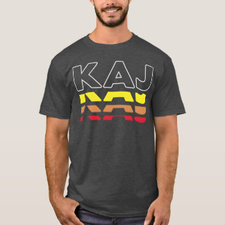 T-shirt Kaj Prénom Drôle Vintage Sunset Kaj ami