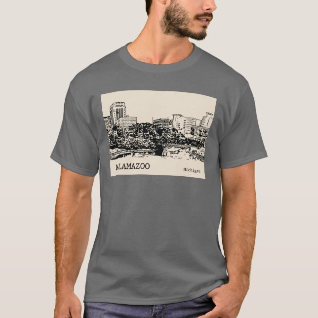 T-shirt Kalamazoo Michigan Oversized (Devant)