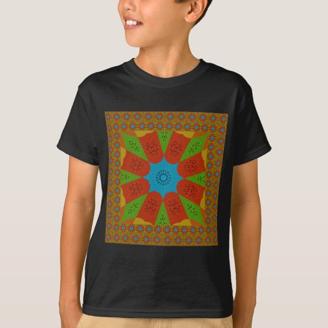 T-shirt Kaleidoscope Bloom Une Vibrante couleur d'impressi (Devant)