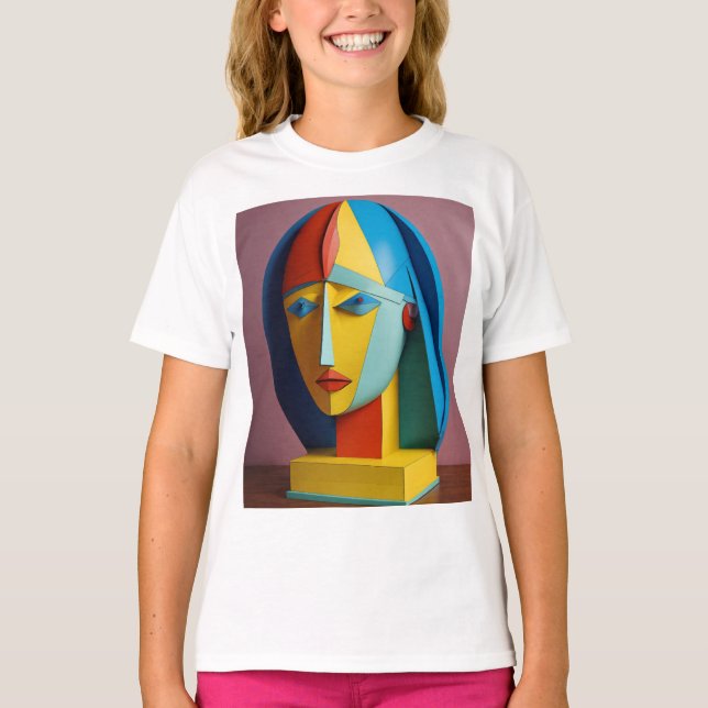 T-shirt Kaleidoscope Cubiste : Extravaganz de Picasso 3D (Devant)