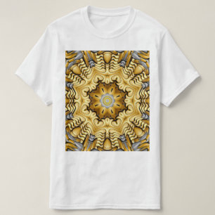 T-shirt Kaléidoscope de cru d'argent d'or de métal