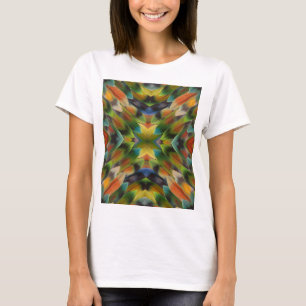 T-shirt Kaléidoscope de plumes d'inséparable