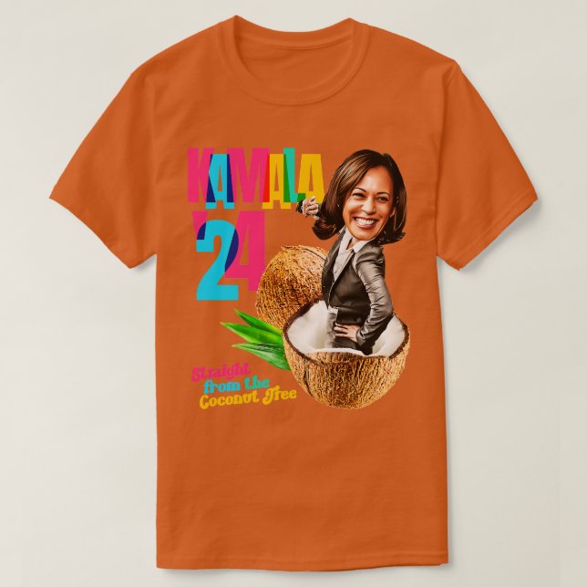 T-shirt Kamala 2024 Arbre à noix de coco (Design devant)