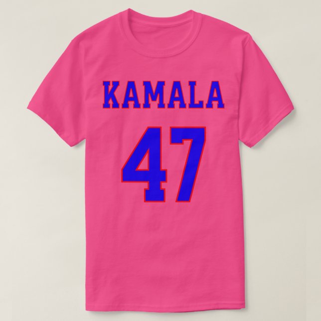 T-shirt Kamala 47 Bleu et Rouge (Design devant)