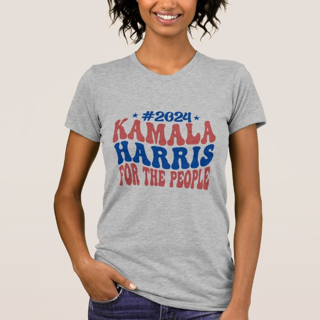 T-shirt Kamala Harris 2024 - Campagne Rétro pour le Peuple (Devant)