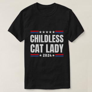 T-shirt Kamala Harris 2024, Femme de chat sans enfant
