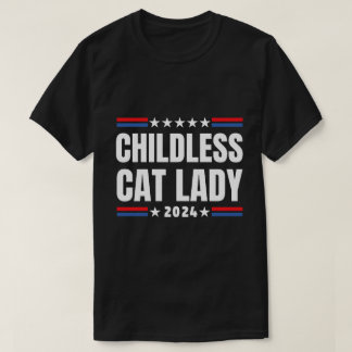 T-shirt Kamala Harris 2024, Femme de chat sans enfant
