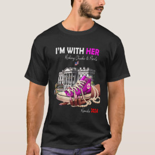 T-shirt Kamala Harris 2024 I'm With Her Rocking Chucks &am