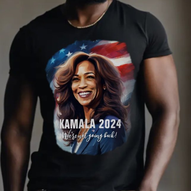 T-shirt Kamala Harris 2024 Modern Graphic Art Hommes (KAMALA HARRIS 2024 Graphic Art with Not Going Back quote.)