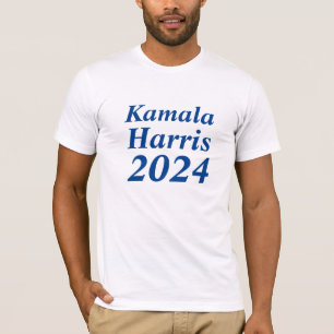 T-shirt Kamala Harris 2024 Personnalisé Nom et Année Blanc