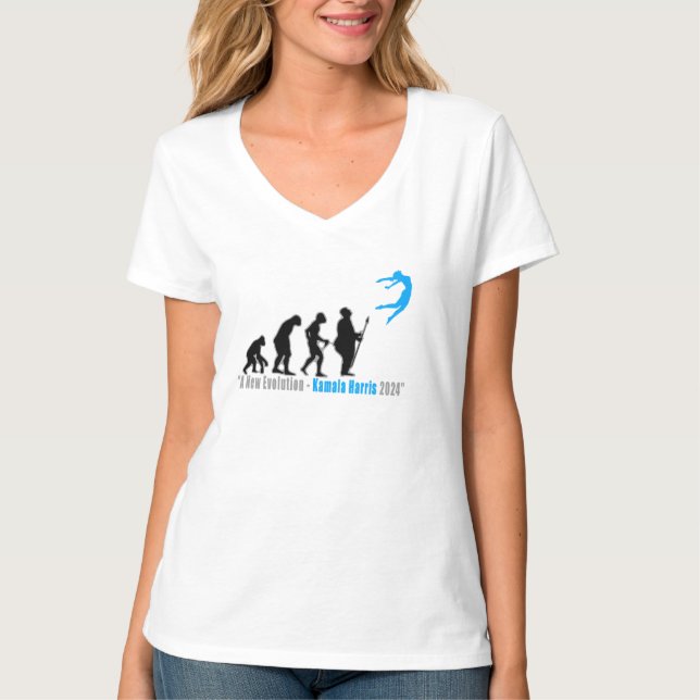 T-shirt Kamala Harris Evolution Gear La Fête. (Devant)