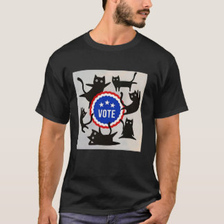 T-shirt Kamala Harris Halloween Éffrayants Fantômes chats