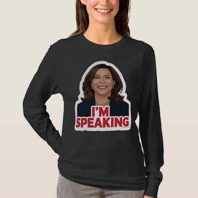 T-shirt Kamala Harris Je Parle - Affiche De Citation Iconi (Devant)