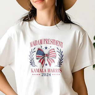 T-SHIRT KAMALA HARRIS MADAME PRÉSIDENT AMERICAN BOW