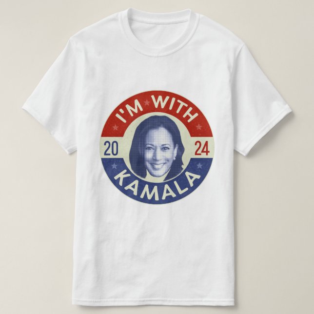 T-shirt Kamala Harris Président 2024 Democrat Photo Retro (Design devant)