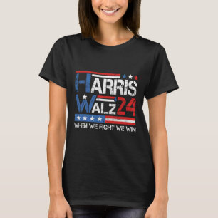T-shirt Kamala Harris Tim Waltz 2024 Quand nous combattons
