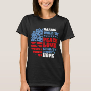 T-shirt Kamala Harris Tim Walz 2024 Lgbt de Paix Harris Wa
