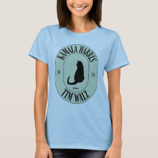 T-shirt Kamala Harris Tim Walz Cat