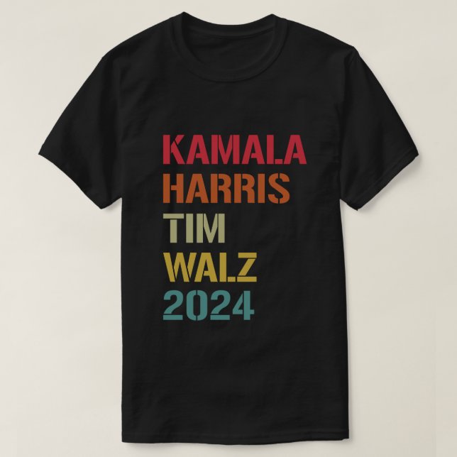 T-shirt Kamala Harris Tim Walz Valse 2024 Election Democra (Design devant)