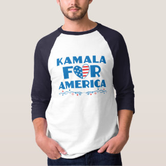T-shirt Kamala pour l'Amérique 2024 Président Coeur patrio