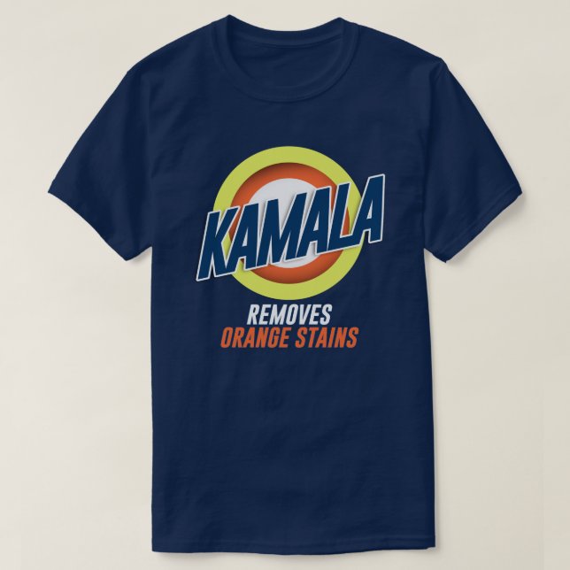 T-shirt Kamala supprime les rideaux orange (Design devant)