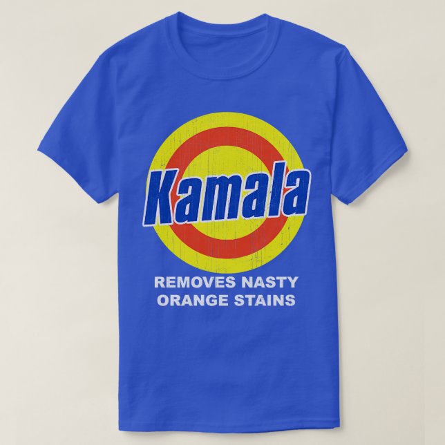 T-shirt Kamala supprime les rideaux orange (Design devant)