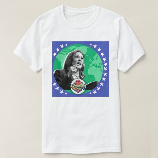 T-shirt "Kamala : Une voix mondiale du leadership" (Design devant)