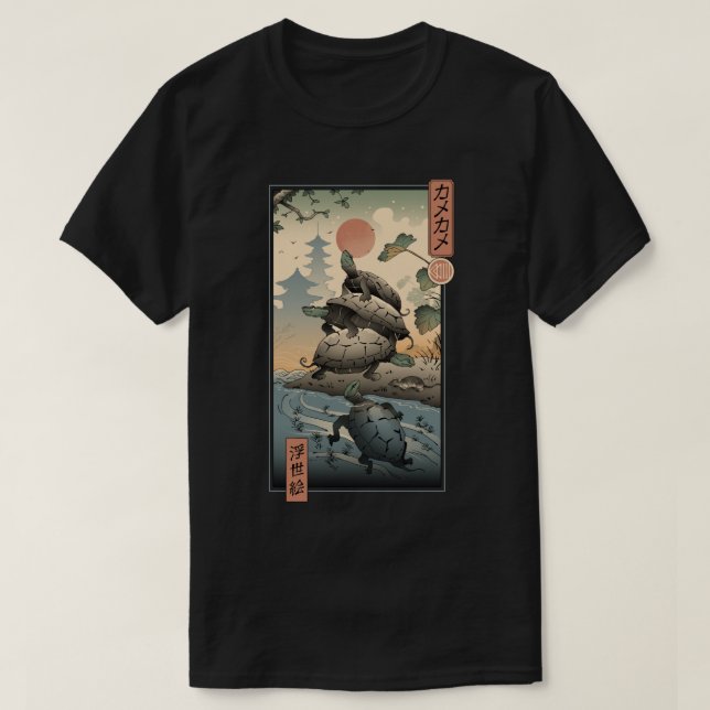 T-shirt Kame Kame Ukiyoe (Design devant)