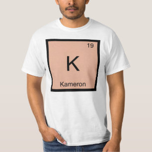 T-shirt Kameron Nom Élément Chimique Tableau Périodique