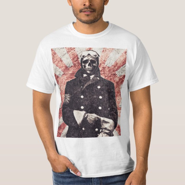 T-shirt Kamikaze de crâne (Devant)