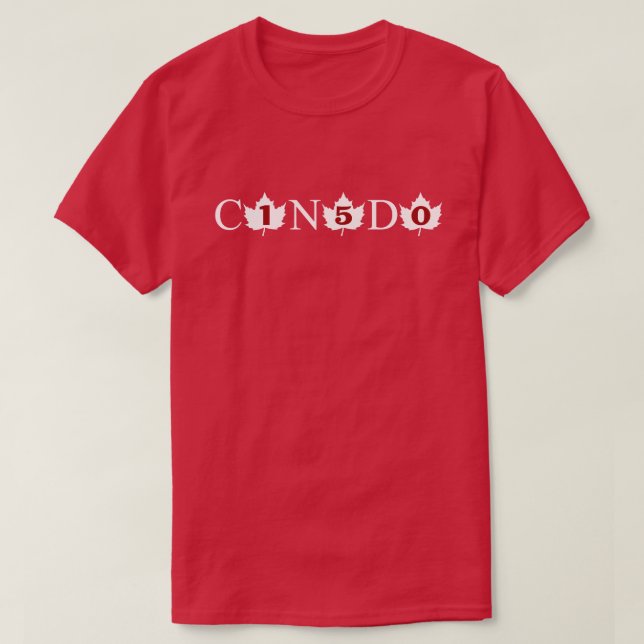 T - Shirt Kanadas 150 (vorderer Entwurf) (Design vorne)