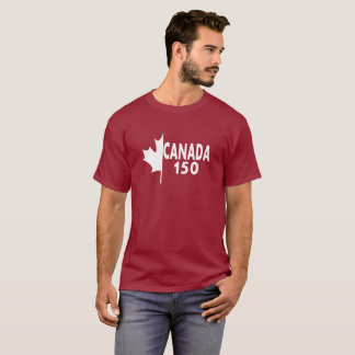 T - Shirt Kanadas 150 (weiß auf Rot)