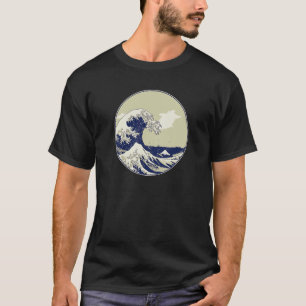 T-shirt Kanagawa Grande vague japonaise Mont Fuji Woodbloc